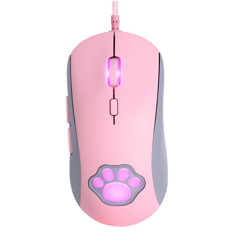 MOUSE GAMING ONIKUMA CW918 PINK MODEL CAT PAWS DENGAN RGB BACKLIGHT ORIGINAL